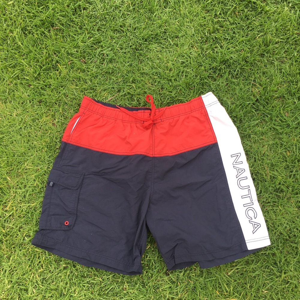Nautica Spell Out Swim Trunks Size XL